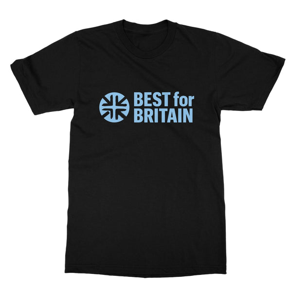 Pale Blue Best for Britain Logo Softstyle T-Shirt