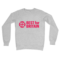 Cerise Best for Britain Logo Crew Neck Sweatshirt