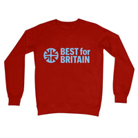 Pale Blue Best for Britain Logo Crew Neck Sweatshirt